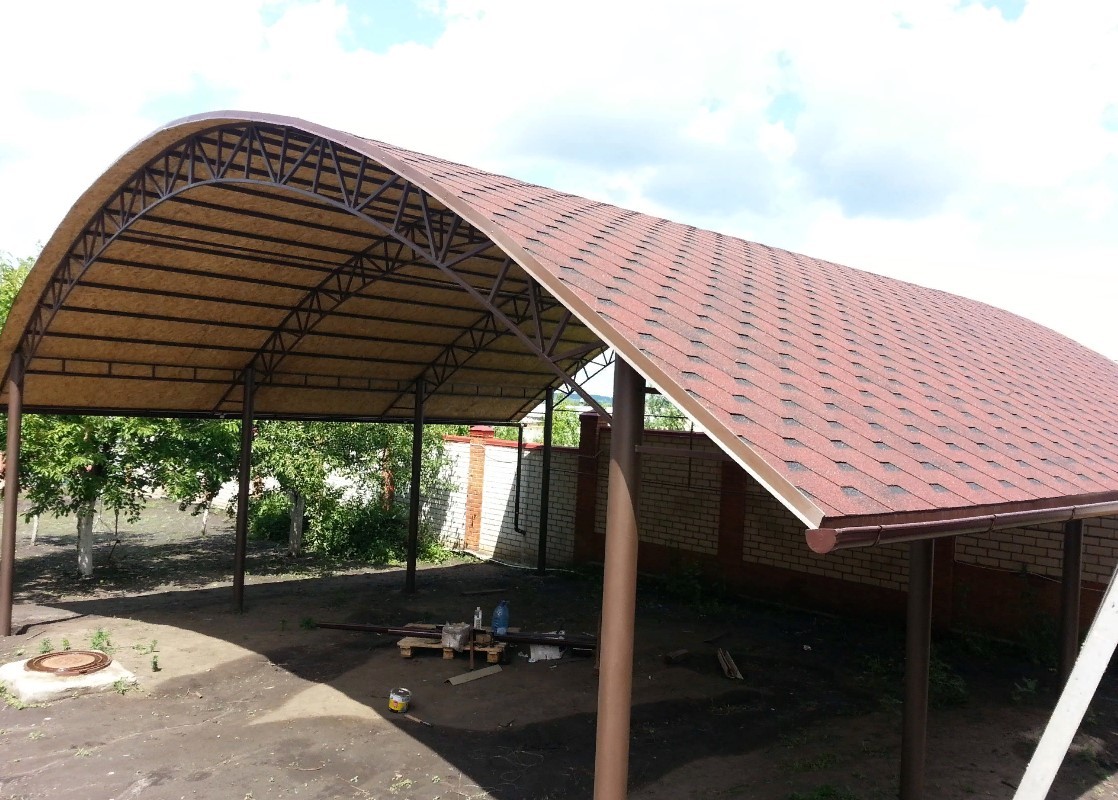 Навіс бітумна черепиця